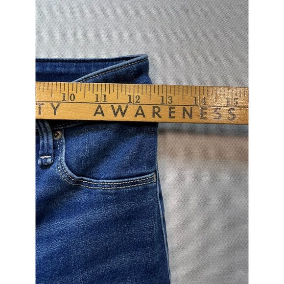 Abercrombie & Fitch Women's Simone High Rise Jean Legging Raw Hem Size 27/4 Blue - Picture 7 of 10